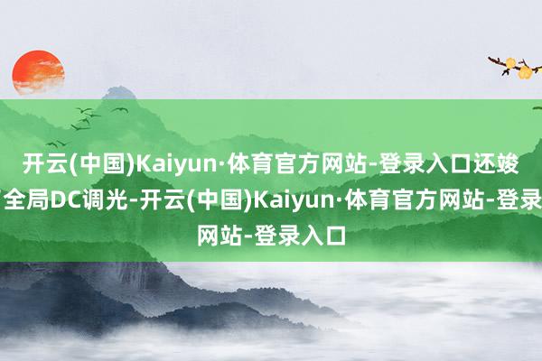 开云(中国)Kaiyun·体育官方网站-登录入口还竣事了全局DC调光-开云(中国)Kaiyun·体育官方网站-登录入口