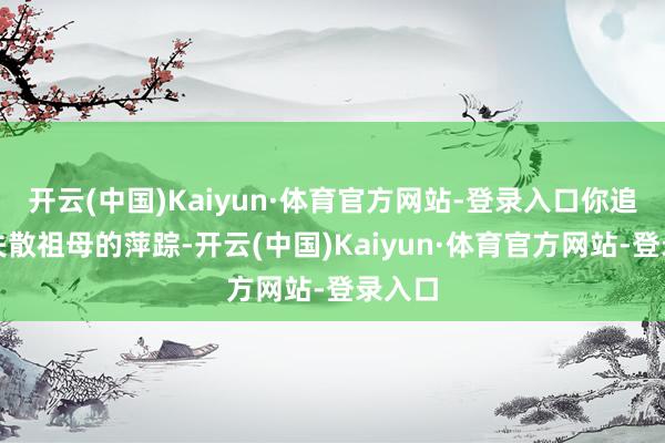 开云(中国)Kaiyun·体育官方网站-登录入口你追寻着失散祖母的萍踪-开云(中国)Kaiyun·体育官方网站-登录入口