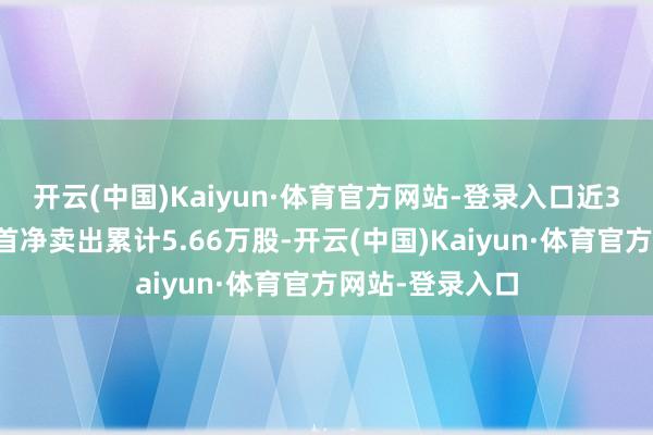 开云(中国)Kaiyun·体育官方网站-登录入口近3个往还日已聚首净卖出累计5.66万股-开云(中国)Kaiyun·体育官方网站-登录入口