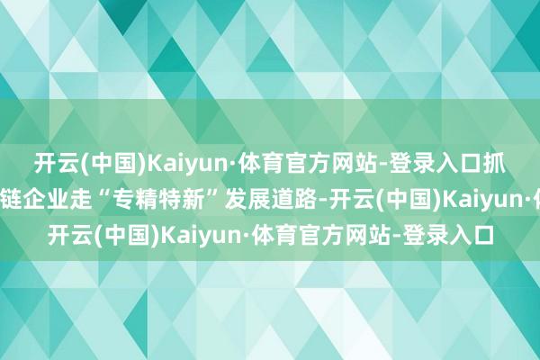 开云(中国)Kaiyun·体育官方网站-登录入口抓续饱读吹相易重心产业链企业走“专精特新”发展道路-开云(中国)Kaiyun·体育官方网站-登录入口