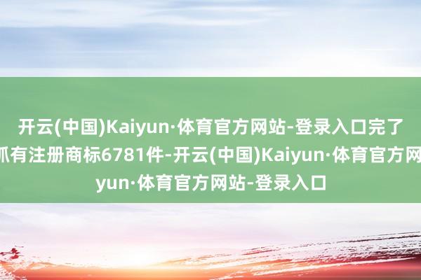 开云(中国)Kaiyun·体育官方网站-登录入口完了当今公司共抓有注册商标6781件-开云(中国)Kaiyun·体育官方网站-登录入口