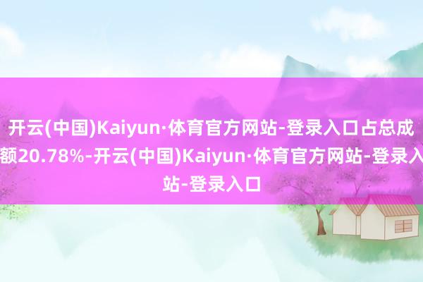 开云(中国)Kaiyun·体育官方网站-登录入口占总成交额20.78%-开云(中国)Kaiyun·体育官方网站-登录入口