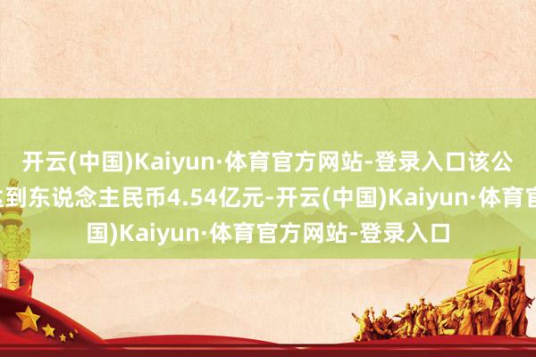 开云(中国)Kaiyun·体育官方网站-登录入口该公司瞻望总收入将达到东说念主民币4.54亿元-开云(中国)Kaiyun·体育官方网站-登录入口