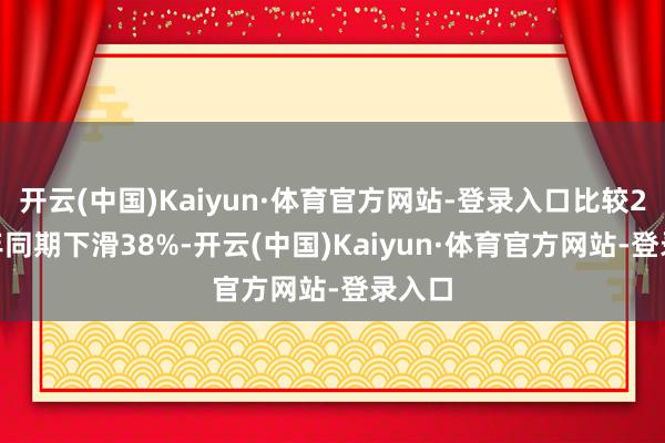 开云(中国)Kaiyun·体育官方网站-登录入口比较2021年同期下滑38%-开云(中国)Kaiyun·体育官方网站-登录入口
