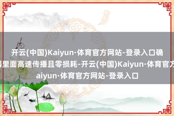 开云(中国)Kaiyun·体育官方网站-登录入口确保数据在奇迹器里面高速传播且零损耗-开云(中国)Kaiyun·体育官方网站-登录入口